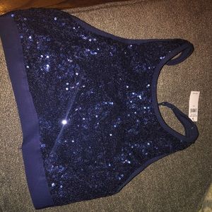 Sequin Sports Bra